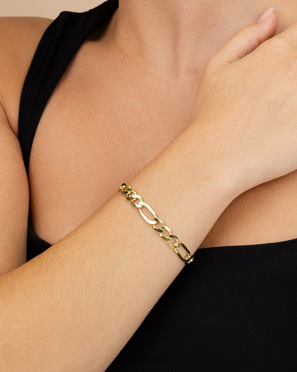Silver Figarro Dainty Chain Bracelet
