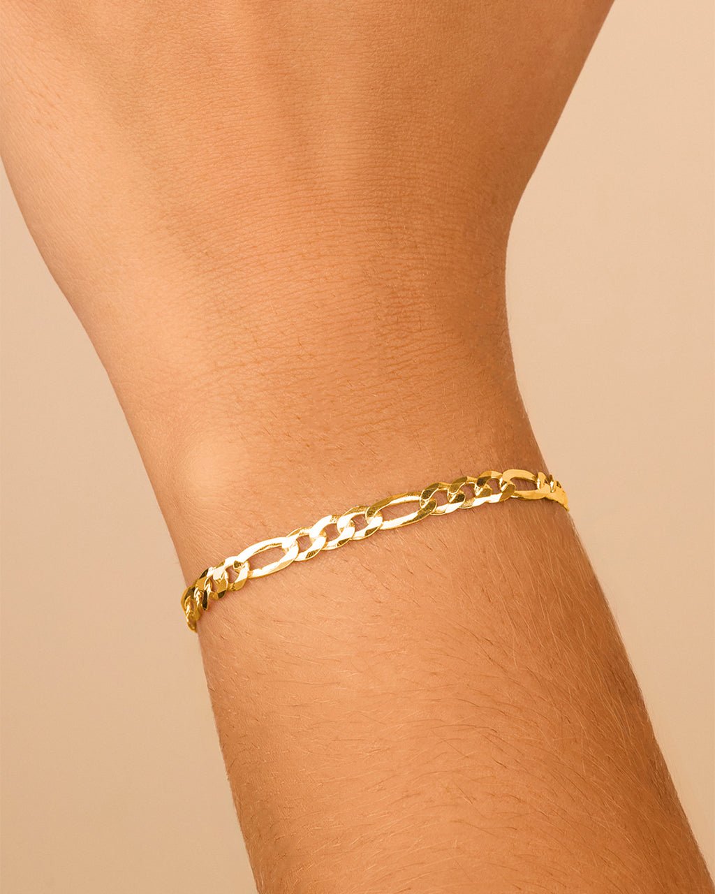 Silver Figarro Dainty Chain Bracelet