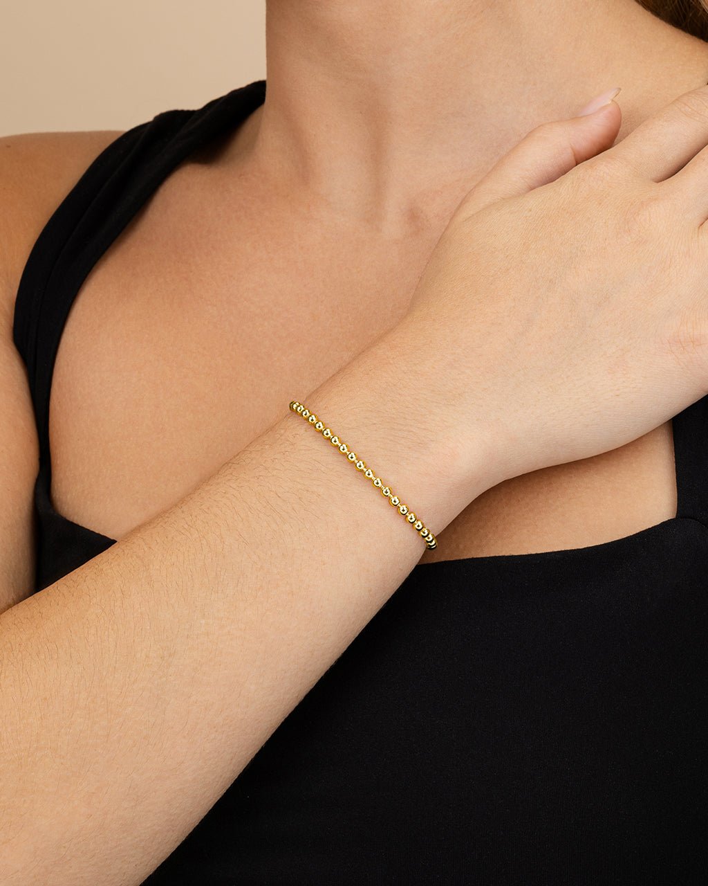Basia Dainty Beaded Chain Bracelet