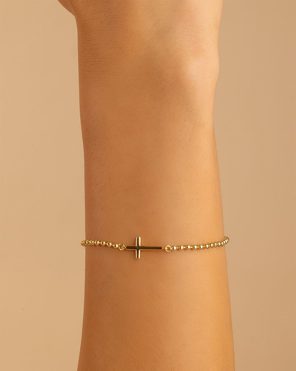 Kelsey Beaded Cross Bracelet