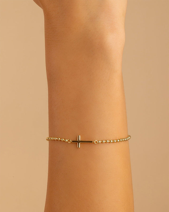 Kelsey Beaded Cross Bracelet