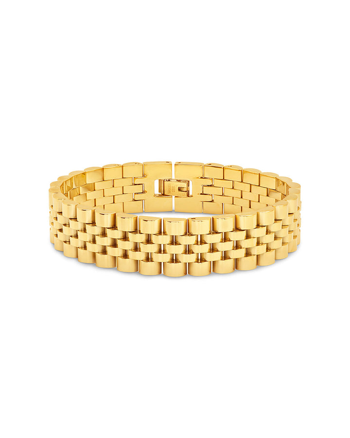 Chunky Watch Band Chain Bracelet by Sterling Forever