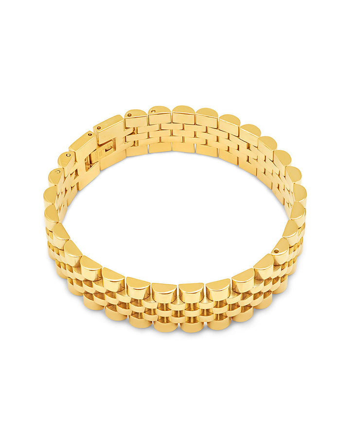 Chunky Watch Band Chain Bracelet by Sterling Forever