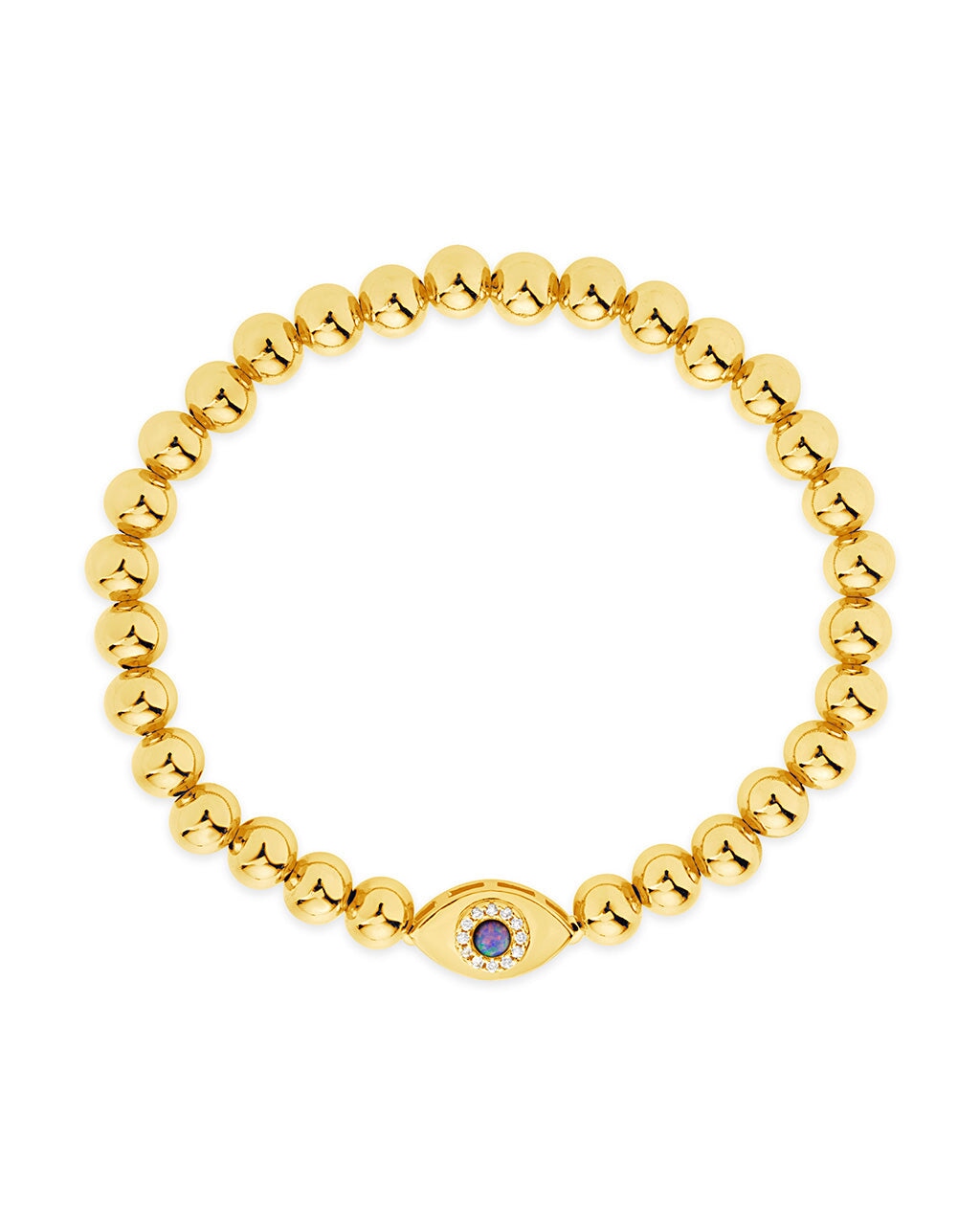 Davey Opal & CZ Evil Eye Beaded Bracelet by Sterling Forever