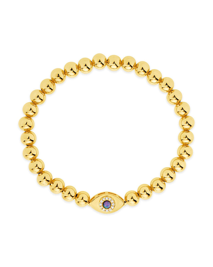 Davey Opal & CZ Evil Eye Beaded Bracelet by Sterling Forever