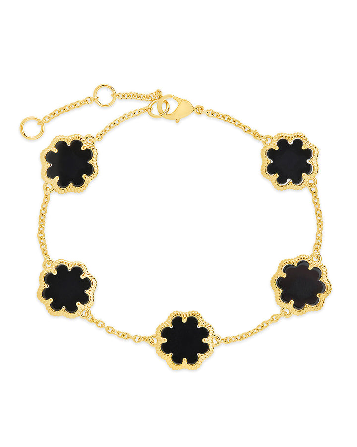 Rose Petal Station Bracelet by Sterling Forever