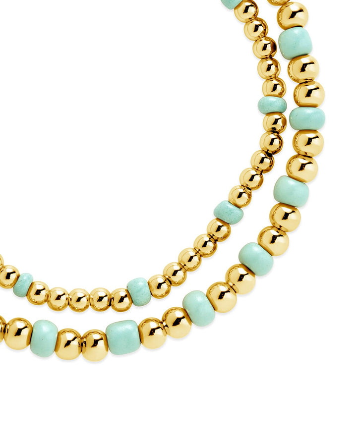 Misty Beaded Stretch Bracelet Set of 2 by Sterling Forever