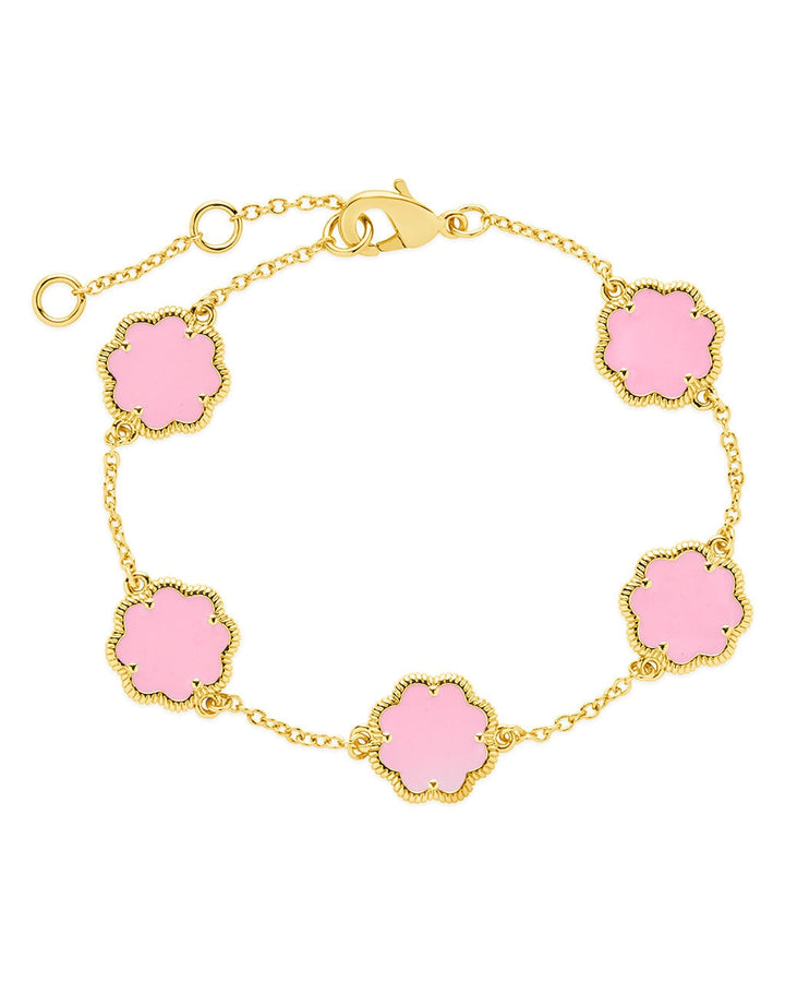 Rose Petal Station Bracelet by Sterling Forever