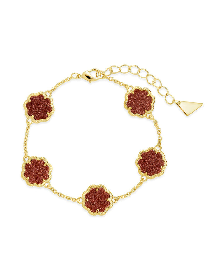 Rose Petal Station Bracelet by Sterling Forever