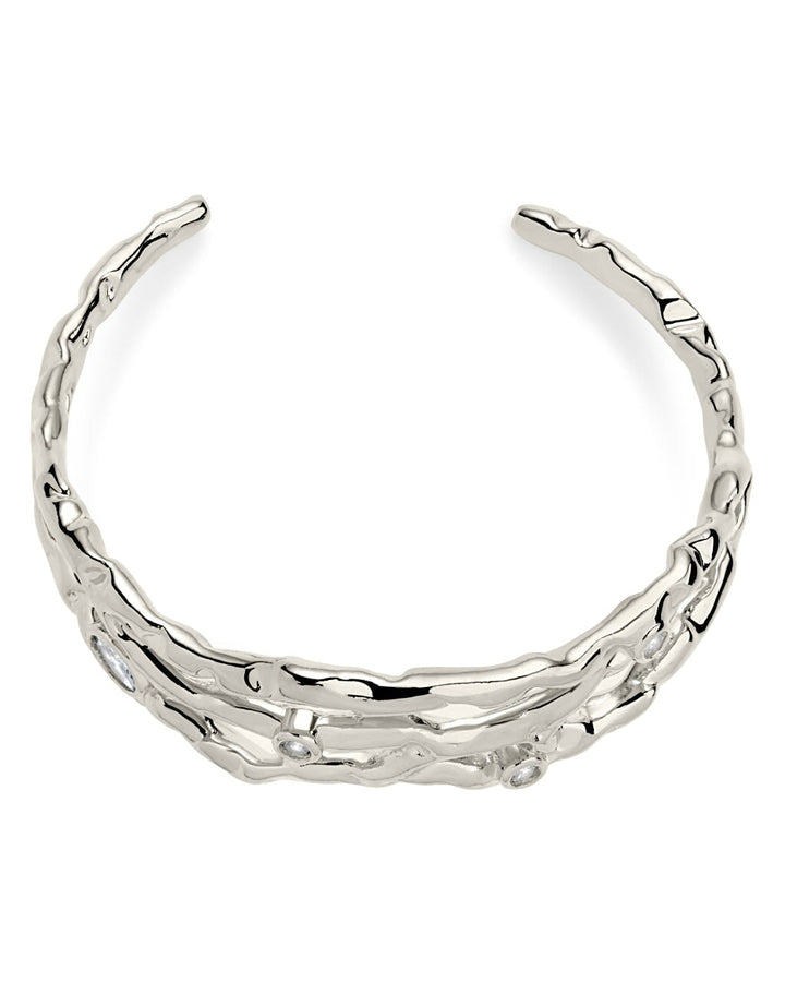 Tully CZ Molten Metal Cuff Bracelet by Sterling Forever