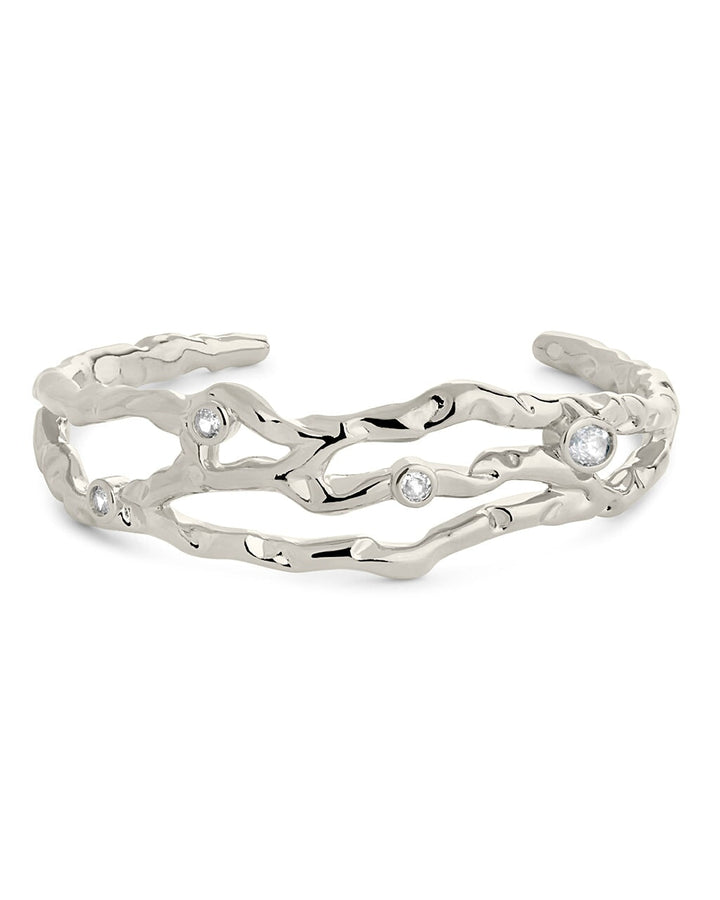 Tully CZ Molten Metal Cuff Bracelet by Sterling Forever