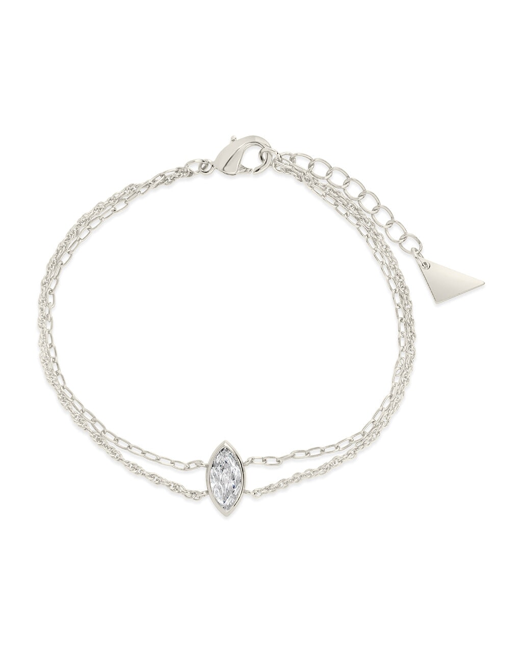 Karlie CZ & Layered Chain Bracelet by Sterling Forever