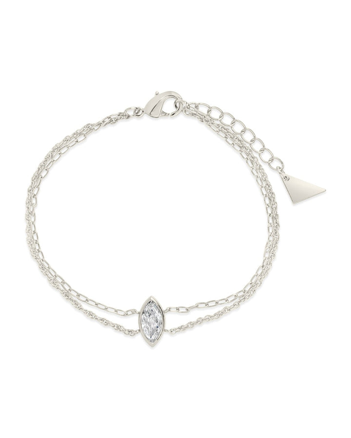 Karlie CZ & Layered Chain Bracelet by Sterling Forever
