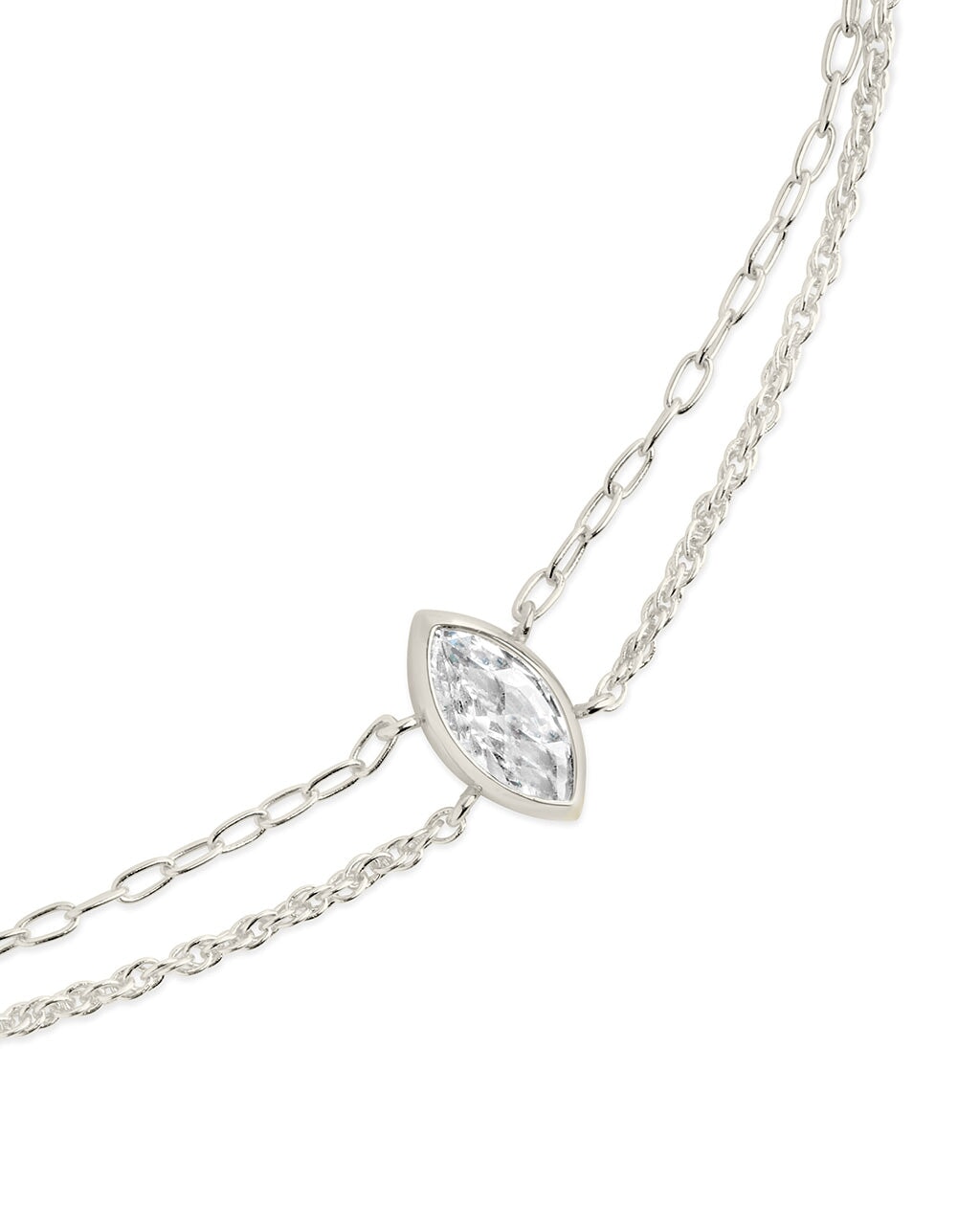 Karlie CZ & Layered Chain Bracelet by Sterling Forever