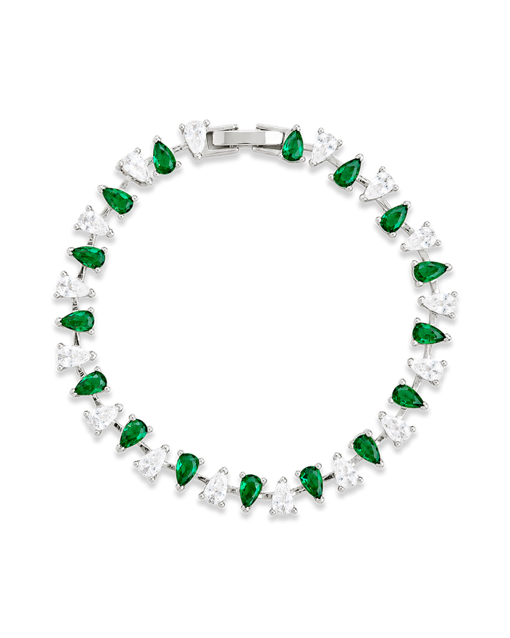 Emerald Pear Cut Tennis Bracelet