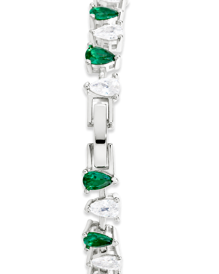 Emerald Pear Cut Tennis Bracelet