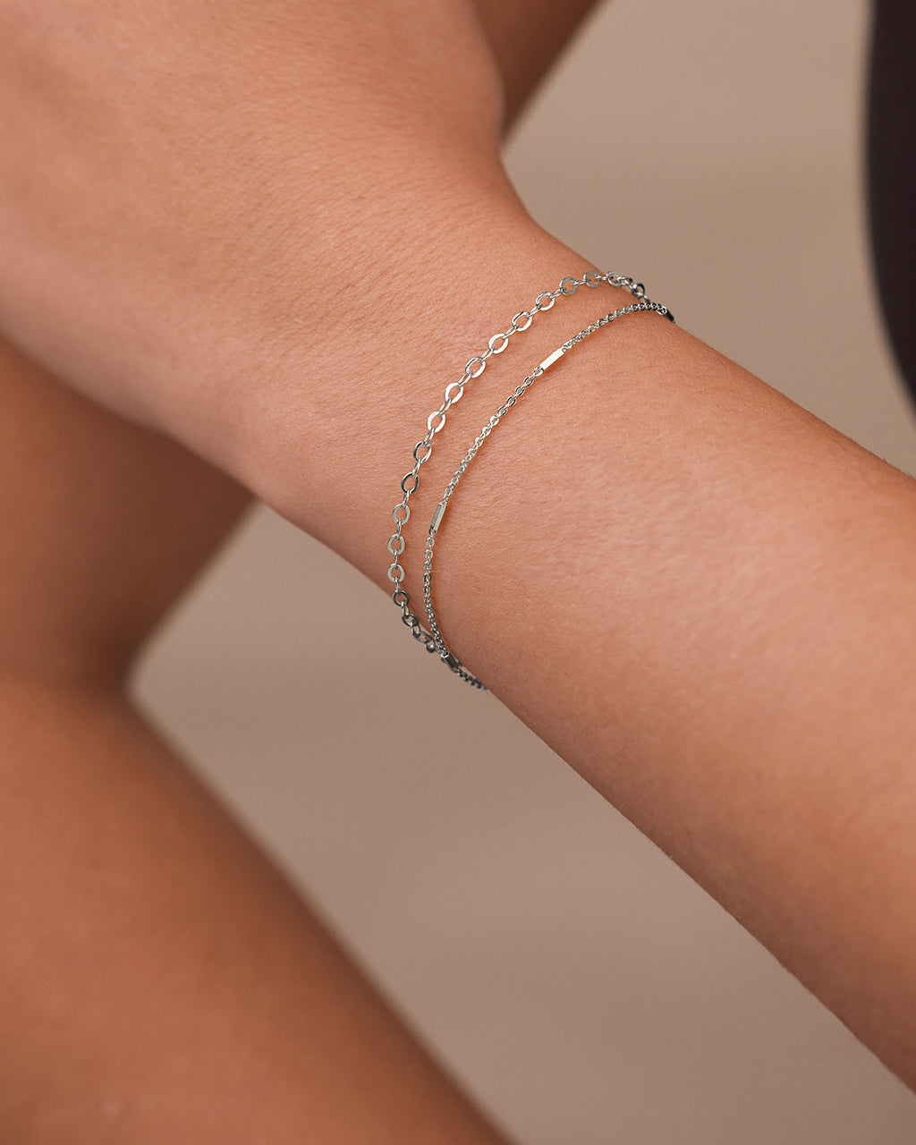 Delicate 2 Layer Chain Bracelet