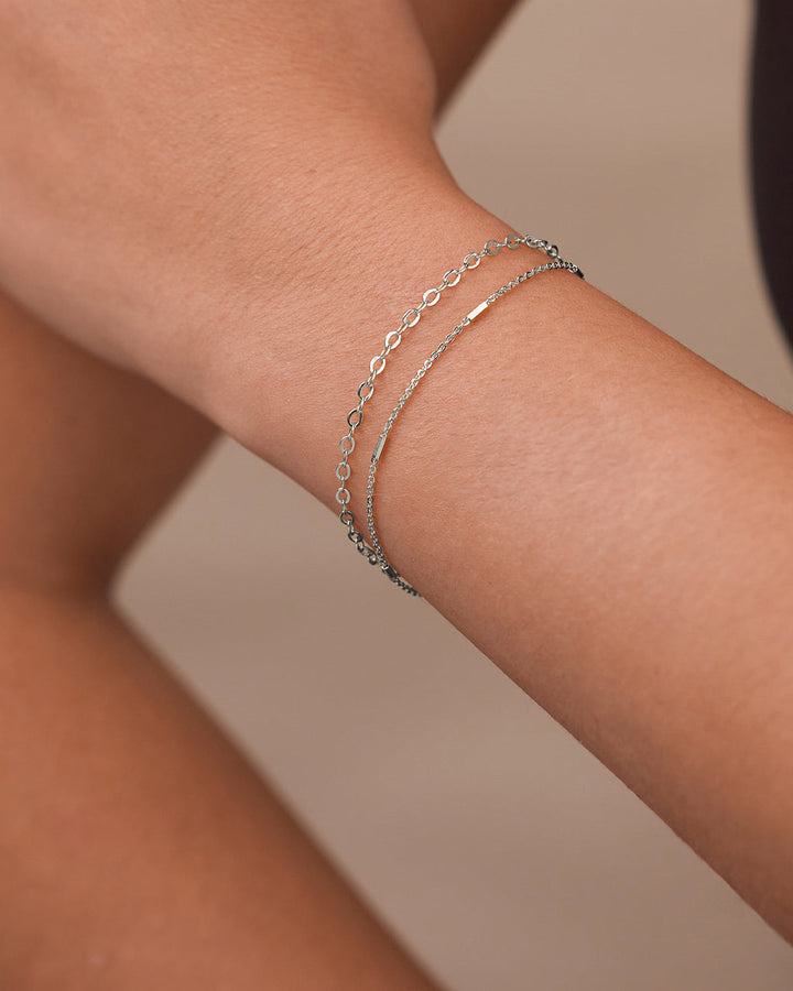 Delicate 2 Layer Chain Bracelet