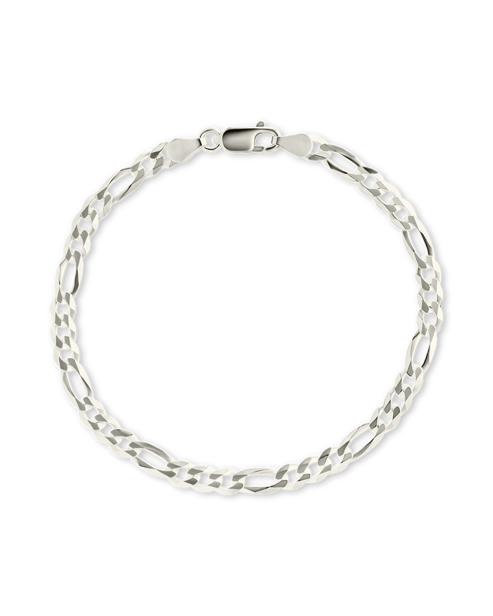 Silver Figarro Dainty Chain Bracelet