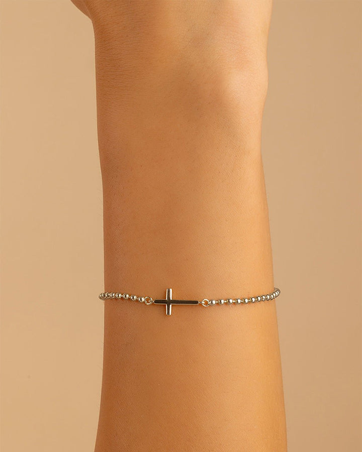 Kelsey Beaded Cross Bracelet