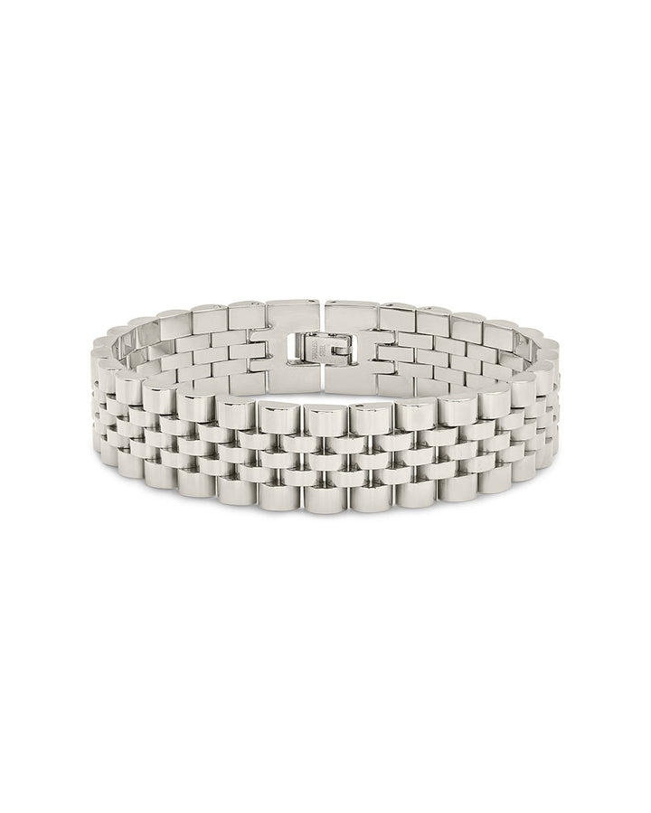Chunky Watch Band Chain Bracelet by Sterling Forever