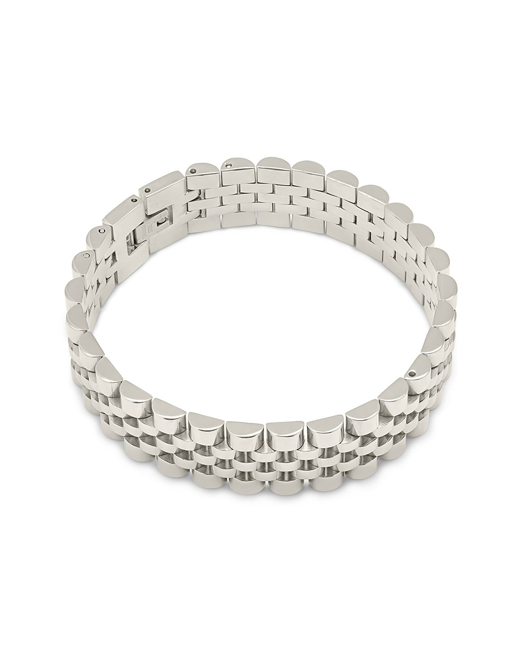 Chunky Watch Band Chain Bracelet by Sterling Forever
