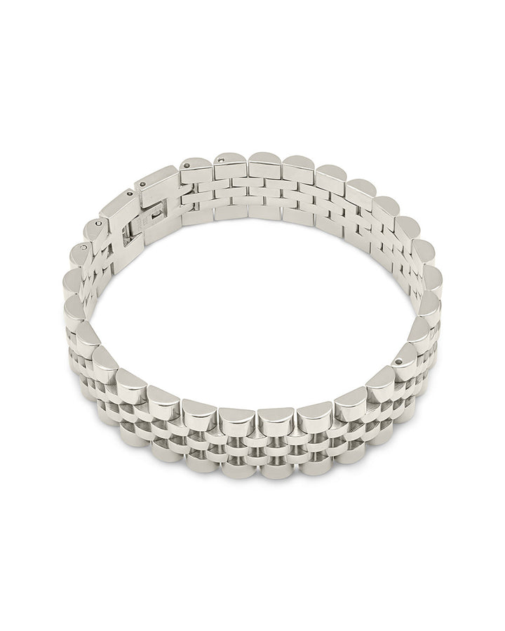 Chunky Watch Band Chain Bracelet by Sterling Forever