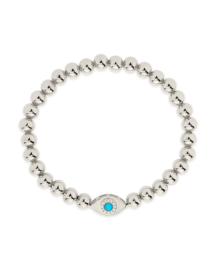 Davey Opal & CZ Evil Eye Beaded Bracelet by Sterling Forever