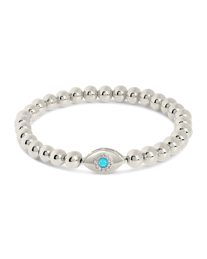 Davey Opal & CZ Evil Eye Beaded Bracelet by Sterling Forever