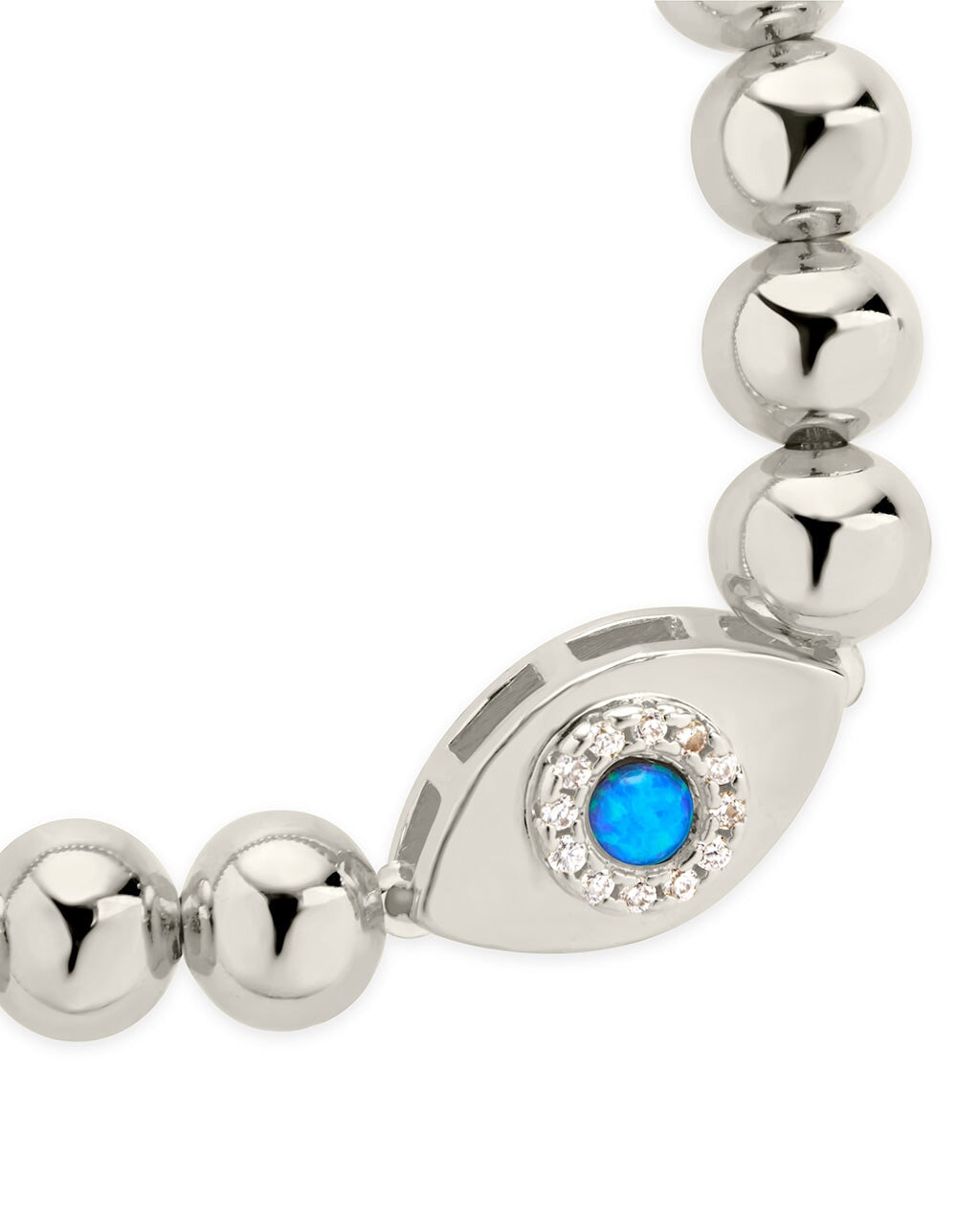 Davey Opal & CZ Evil Eye Beaded Bracelet by Sterling Forever
