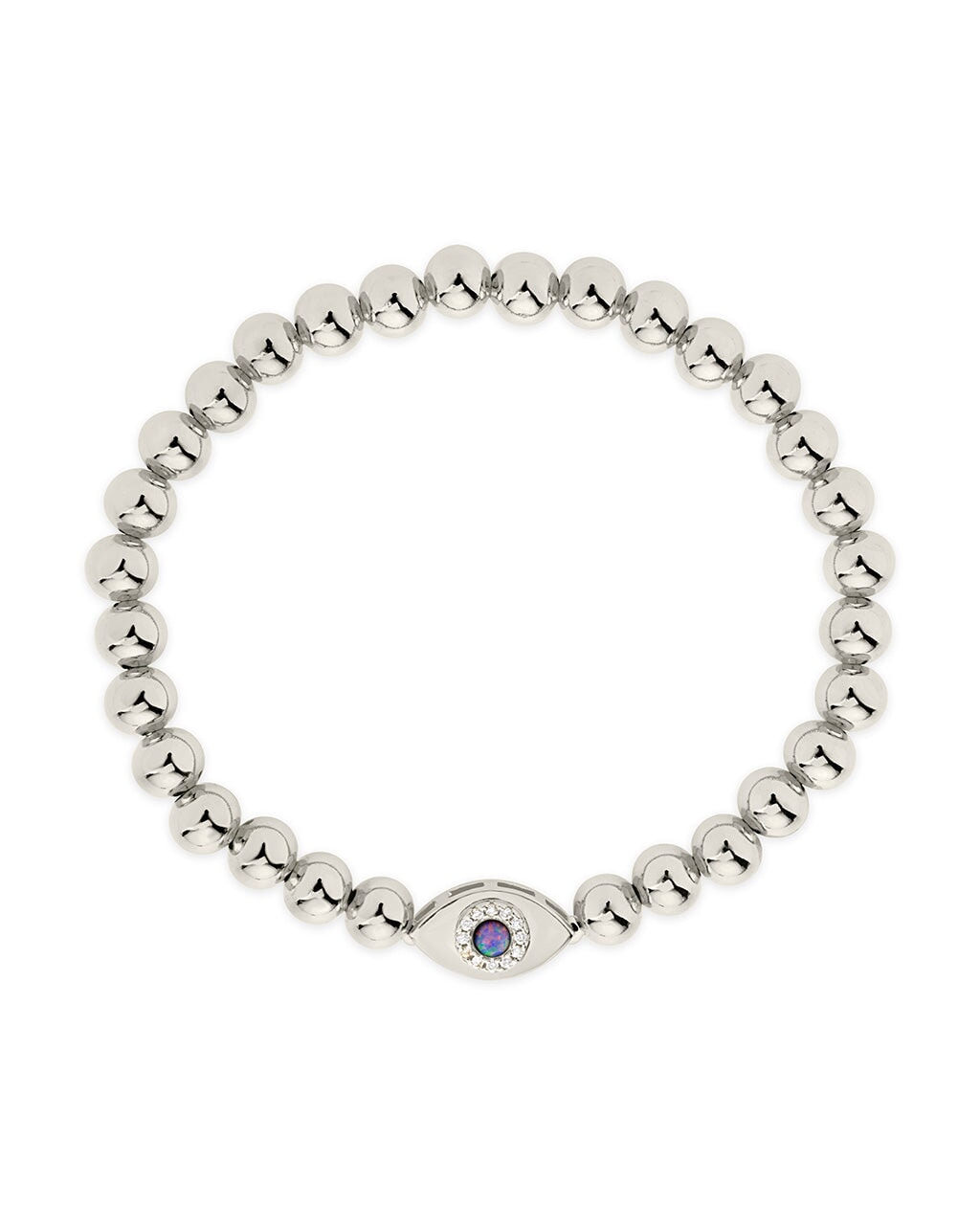 Davey Opal & CZ Evil Eye Beaded Bracelet by Sterling Forever