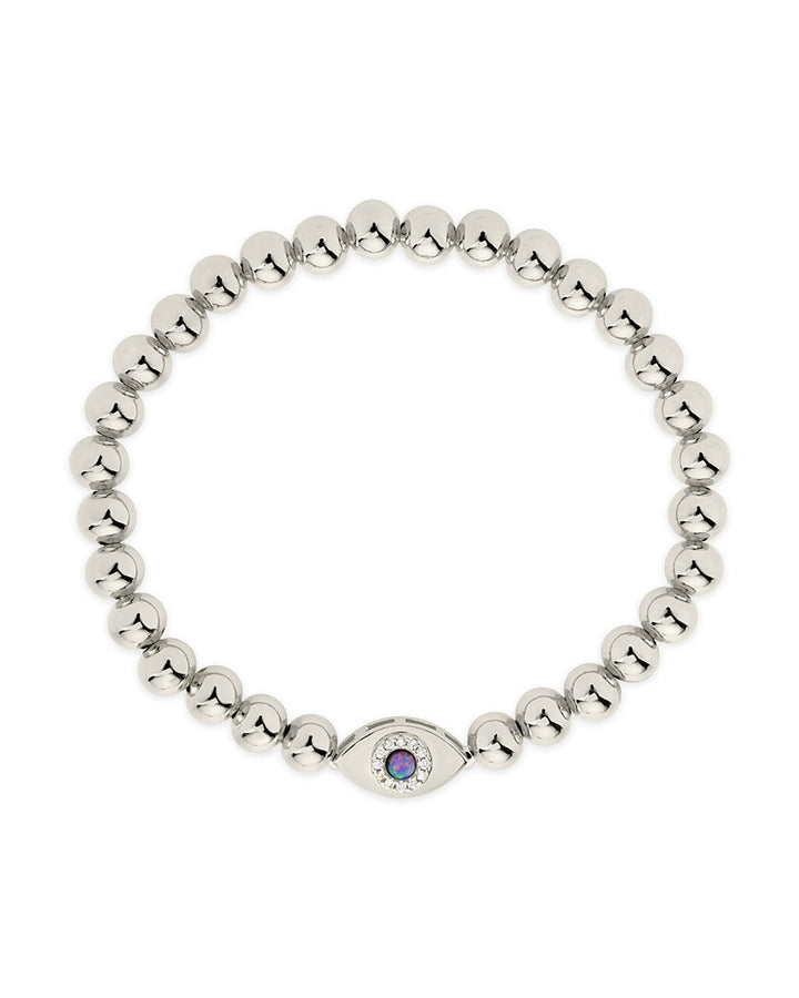 Davey Opal & CZ Evil Eye Beaded Bracelet by Sterling Forever