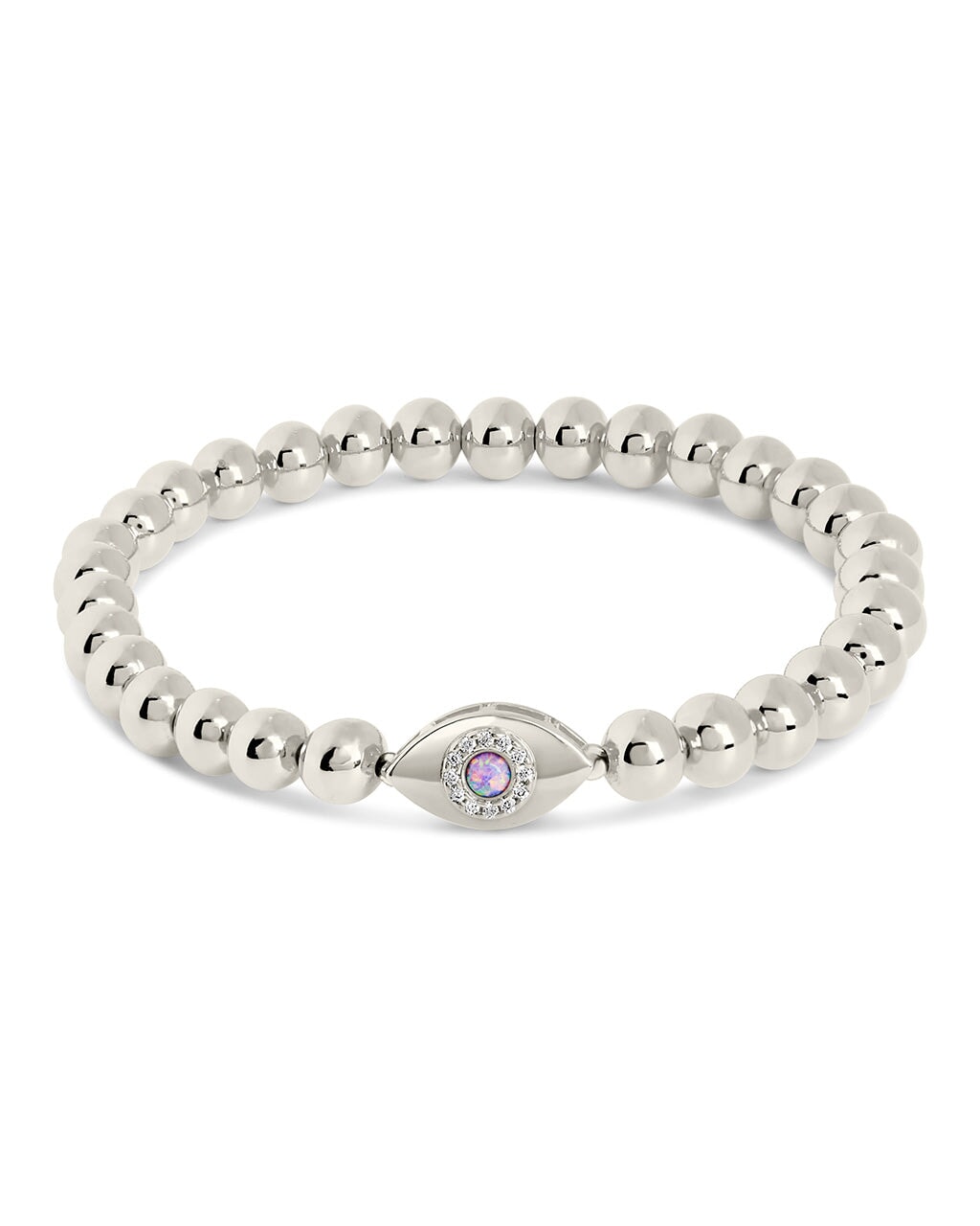 Davey Opal & CZ Evil Eye Beaded Bracelet by Sterling Forever