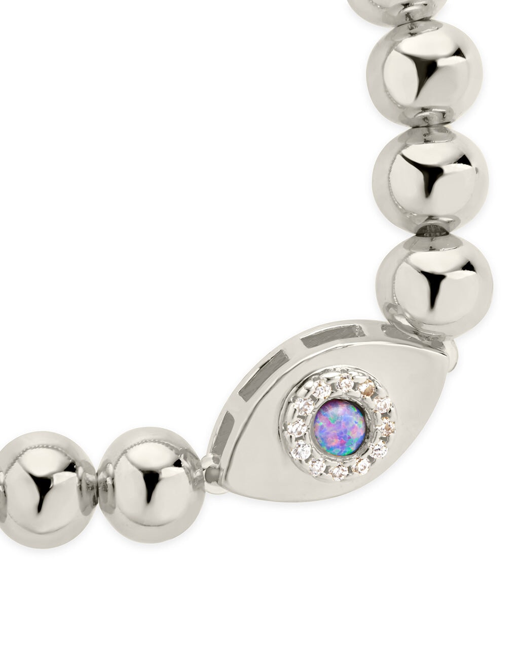 Davey Opal & CZ Evil Eye Beaded Bracelet by Sterling Forever