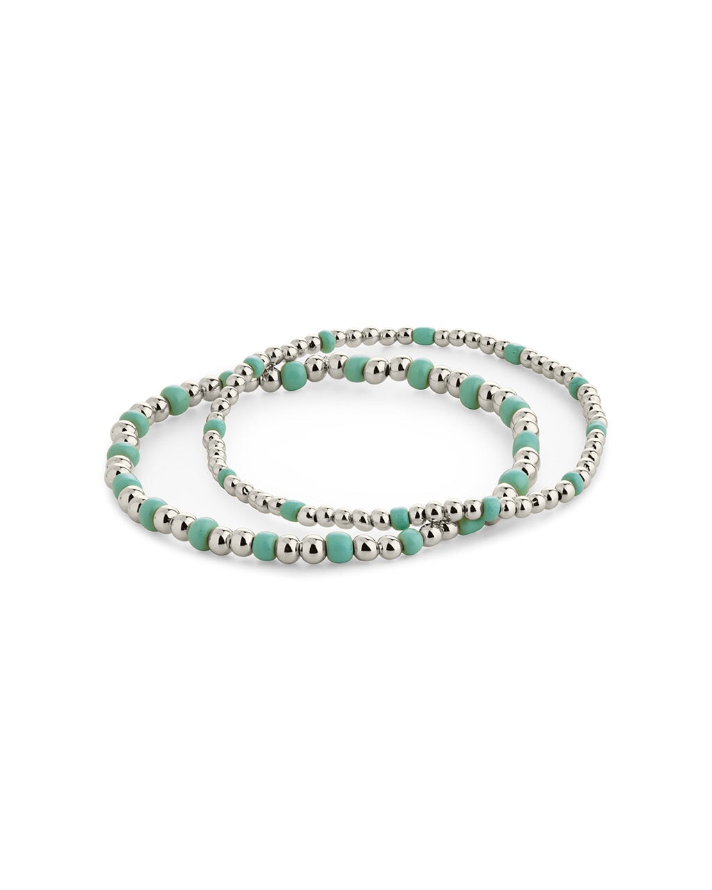 Misty Beaded Stretch Bracelet Set of 2 by Sterling Forever