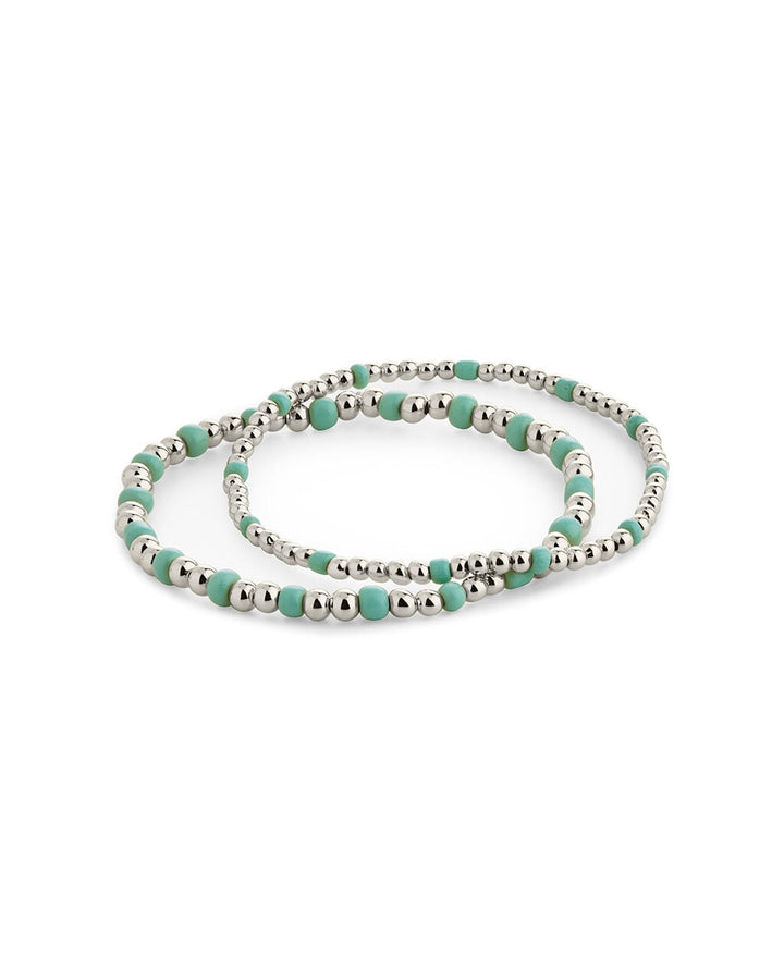 Misty Beaded Stretch Bracelet Set of 2 by Sterling Forever