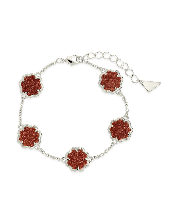 Rose Petal Station Bracelet by Sterling Forever
