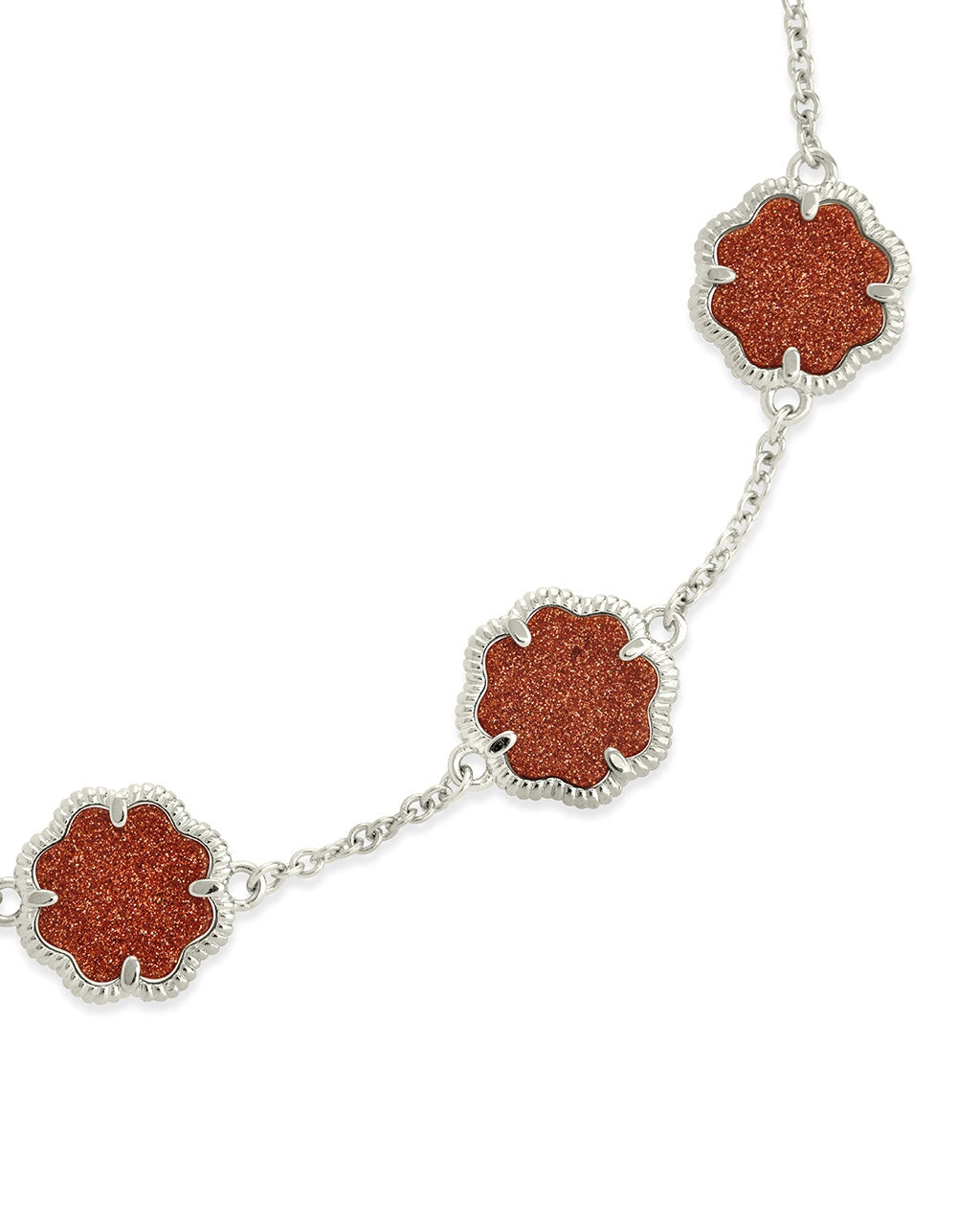 Rose Petal Station Bracelet by Sterling Forever