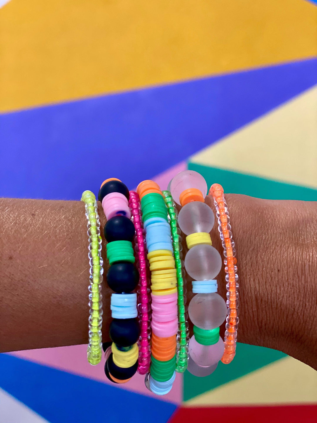 Simple Seed Bracelet | Electric Green