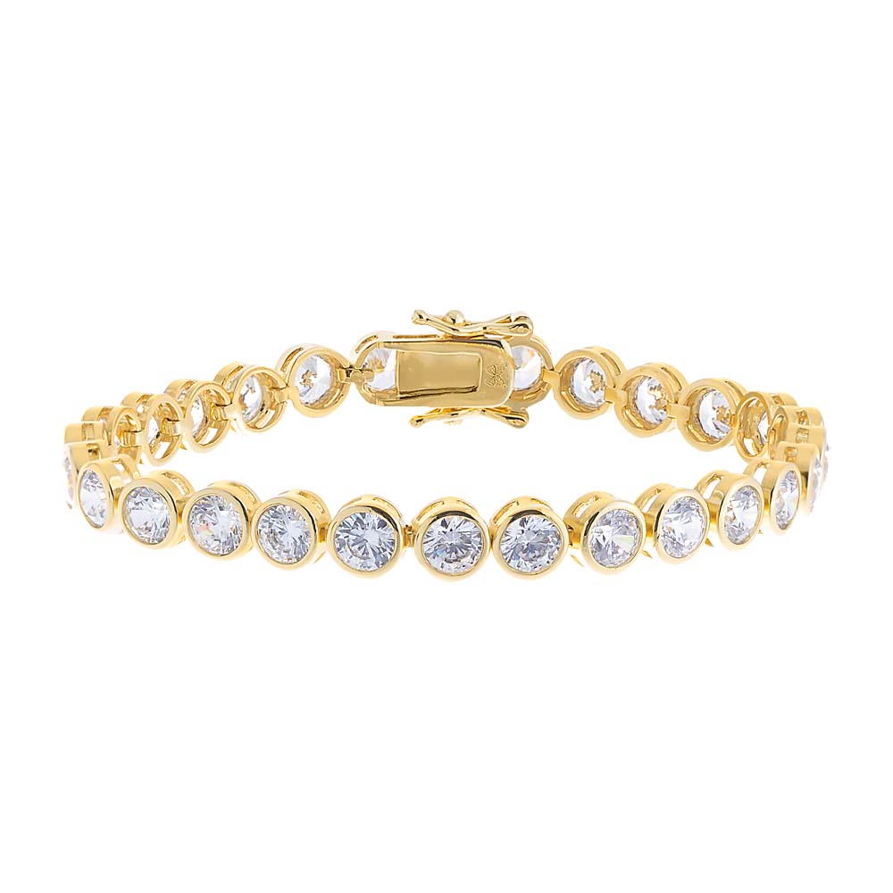 Bezel Tennis Bracelet by By Adina Eden