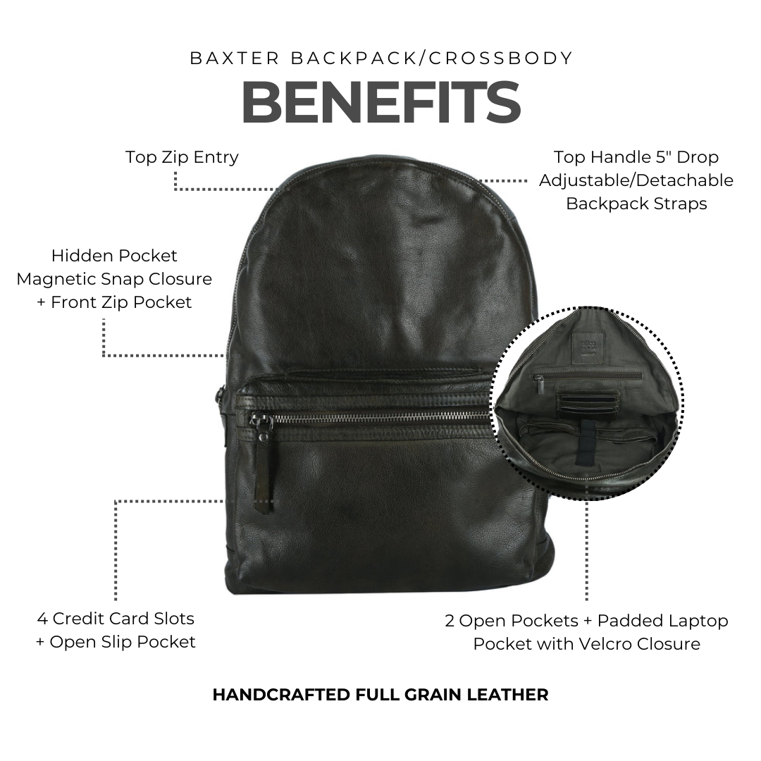 Baxter Backpack/Crossbody by Latico Leathers