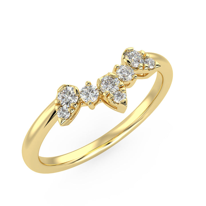 Supernova Band in Yellow Gold (0.15 Ct. Tw.) by Brilliant Carbon
