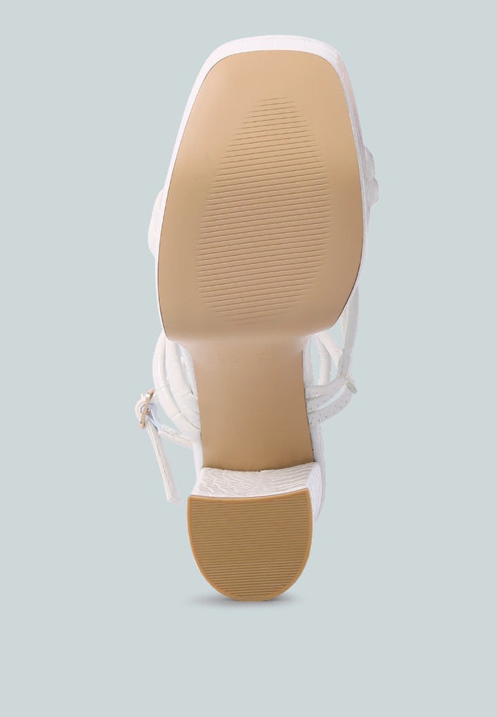 beam tips strappy chunky platform high heel sandals by London Rag