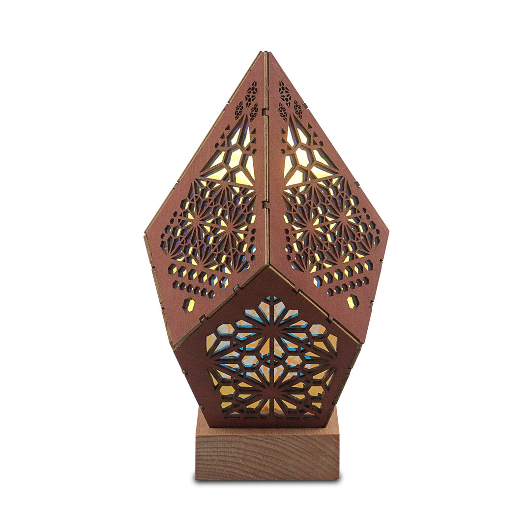 Bohemian Wooden Table Lamp by EP Light