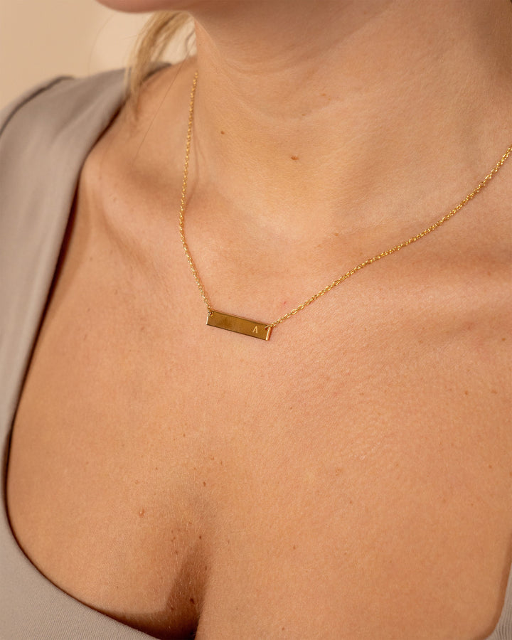 Bar Initial Necklace