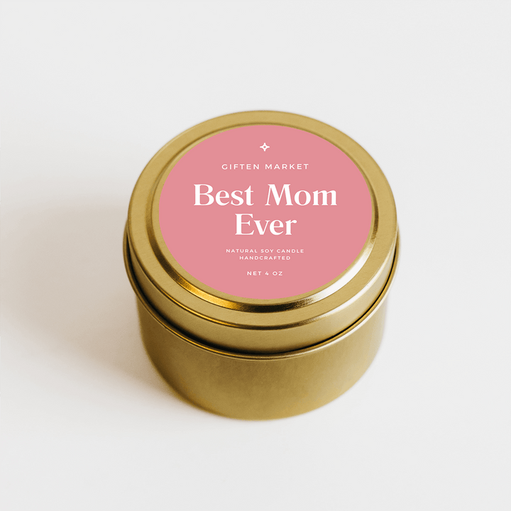 Best Mom Ever Gold Travel Candle by Giften Market