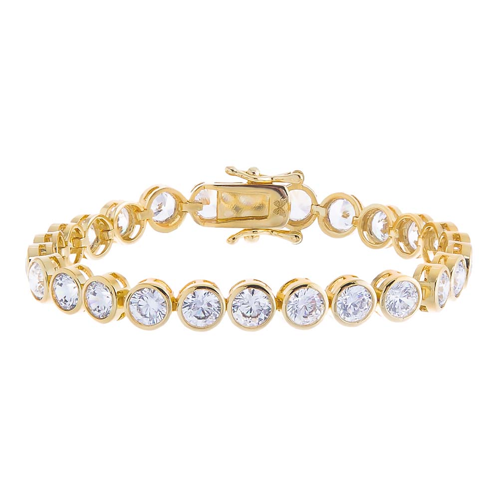 Bezel Tennis Bracelet by By Adina Eden