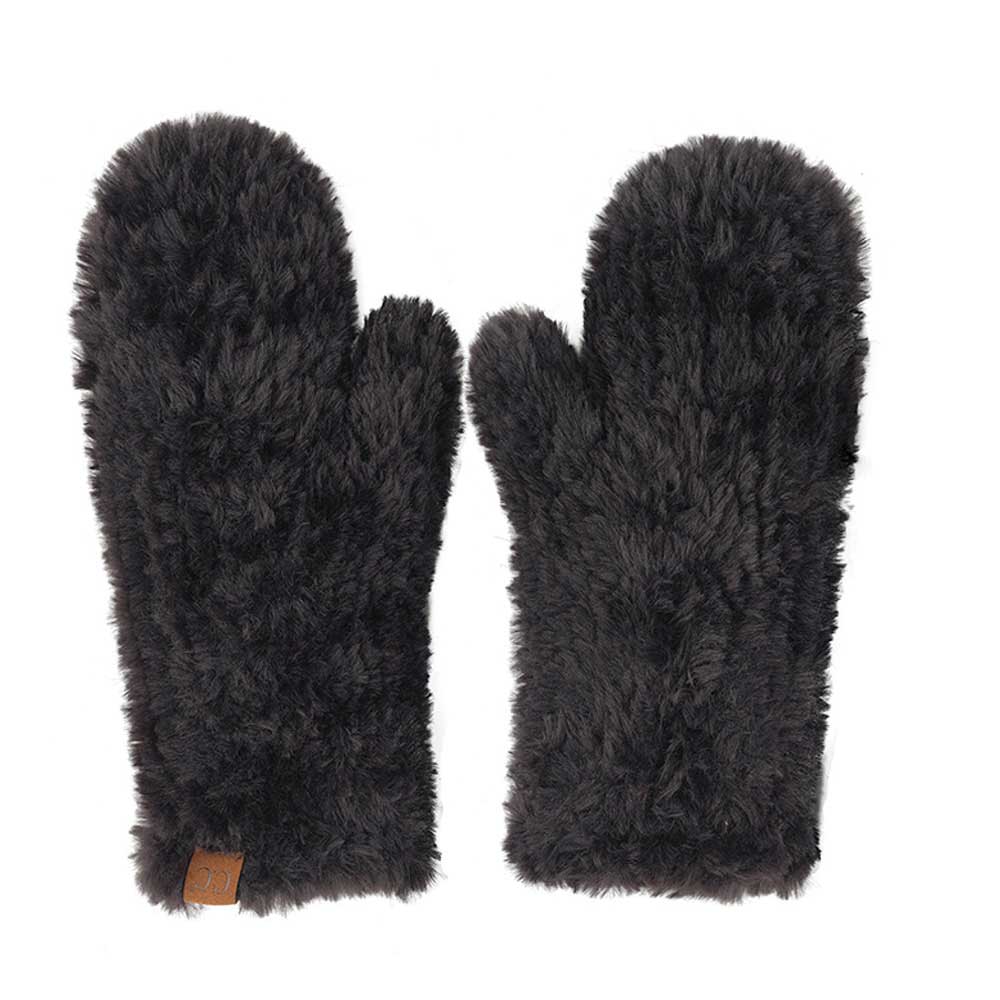 C.C Faux Fur Mittens by Madeline Love