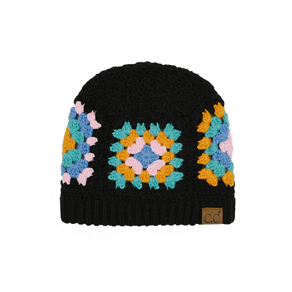 C.C Multi Color Crochet Beanie by Madeline Love