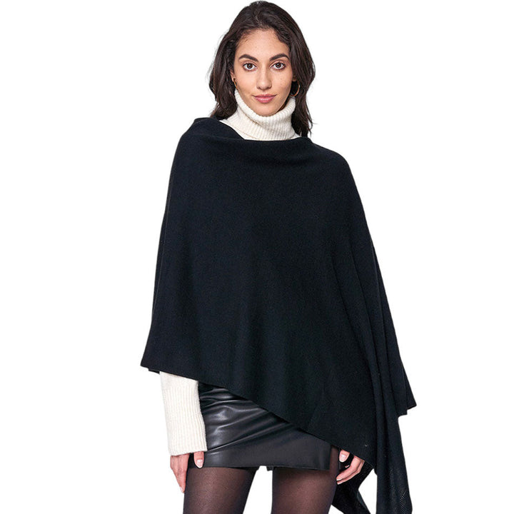 Solid Scarf Poncho by Madeline Love